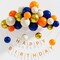 Navy Blue and Orange Balloons,60pcs Graduation Balloons Set,12 Inch Metallic Gold Balloon Dark Blue White Latex Balloon for Boys Men Graduation Birthday Wedding Baby Shower Party Decorations